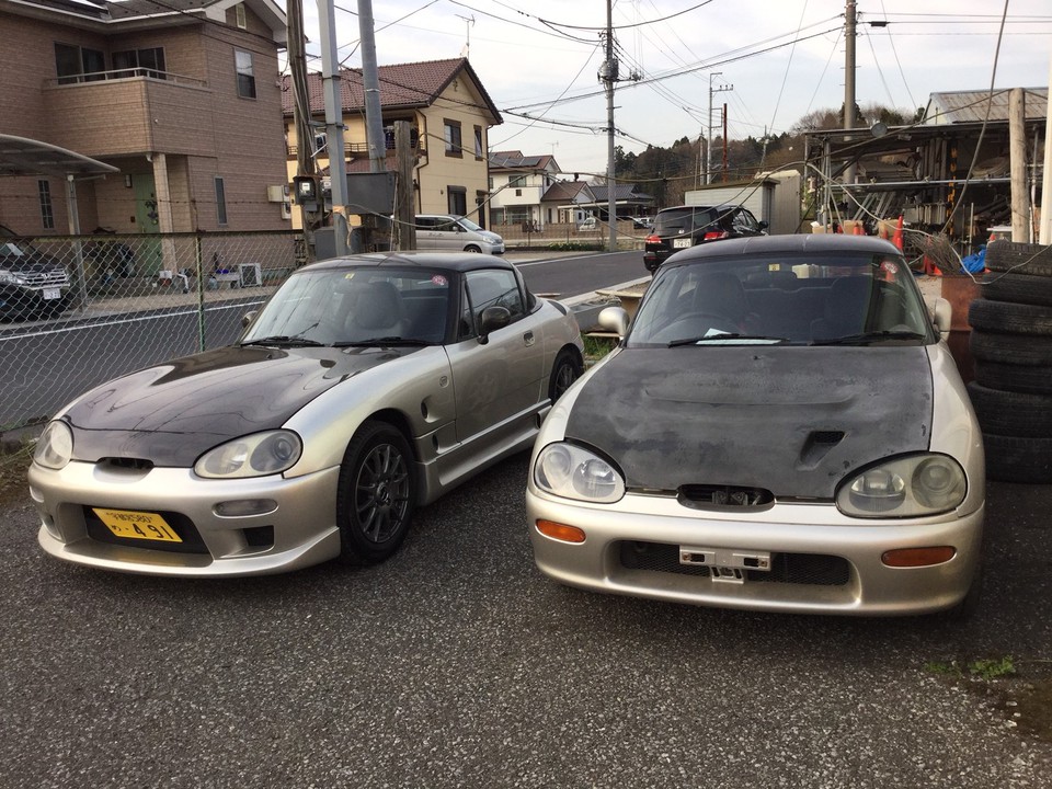 スズキ カプチーノ２台 4月16日 廃車買取は栃木県宇都宮市の岩井自動車商会 栃木県内引取り無料